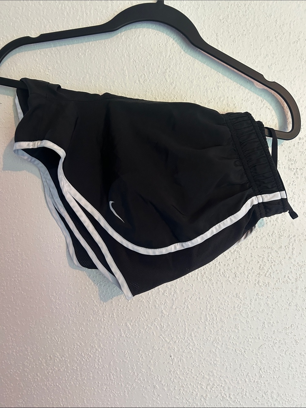 Nike Black Athletic Shorts with White Trim